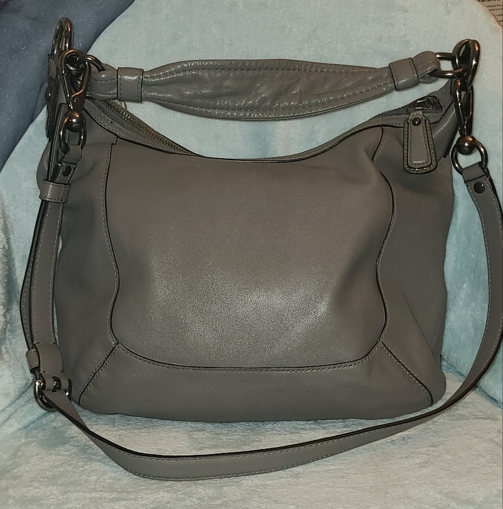 Coach Gray and Green Crossbody Bag - Picture 4 of 15